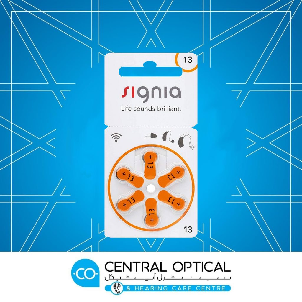 Signia Hearing Aid Battery Size 13 Central Optical & Vision Care Services