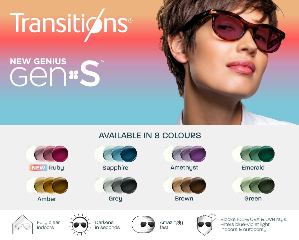 Fastest color changing in the lens in the world now available in Pakistan at Central Optical